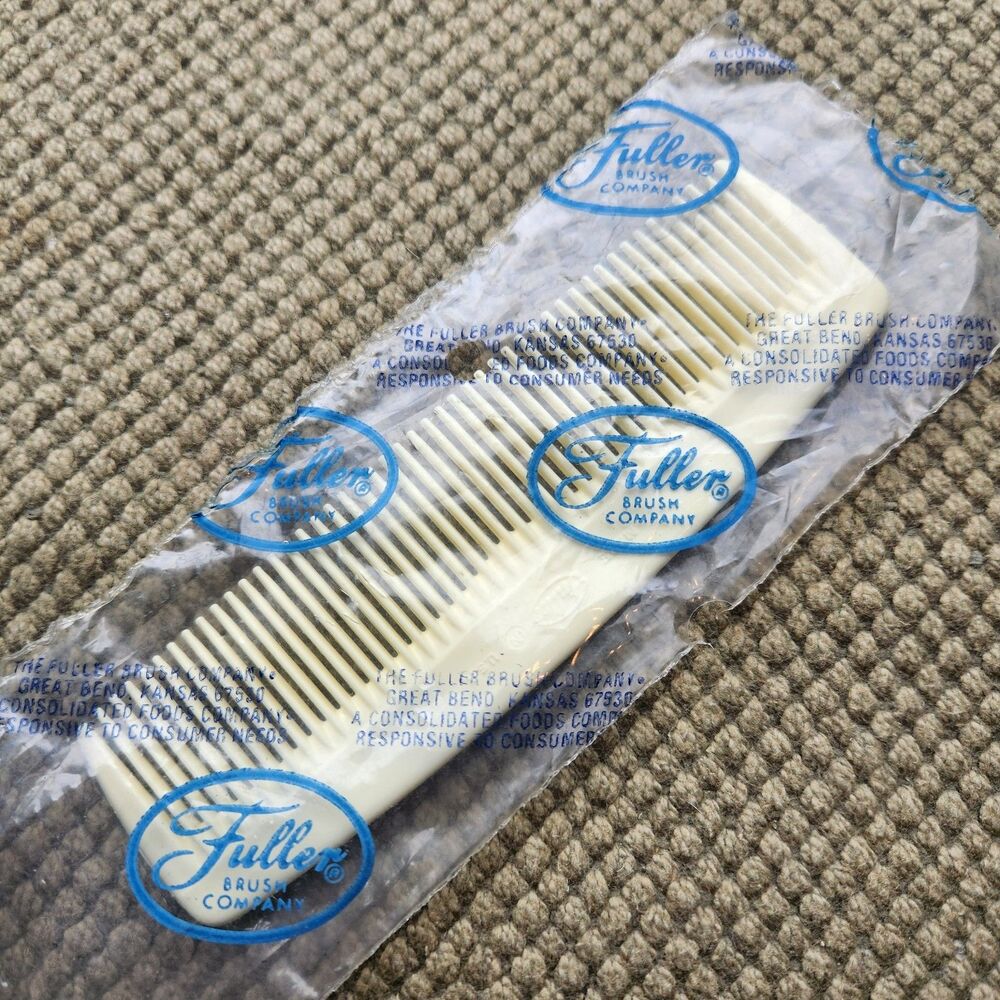 NEW Vintage Fuller 5" White Cream Comb Never Opened Sealed Old Stock USA Made 5